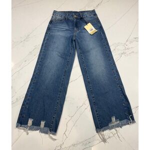 "Litz" Denim‎ Wide Leg Crop Gauchos, New, Size 25